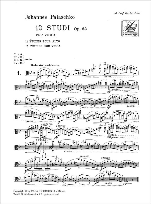 12 Studi Op. 62 - pro violu